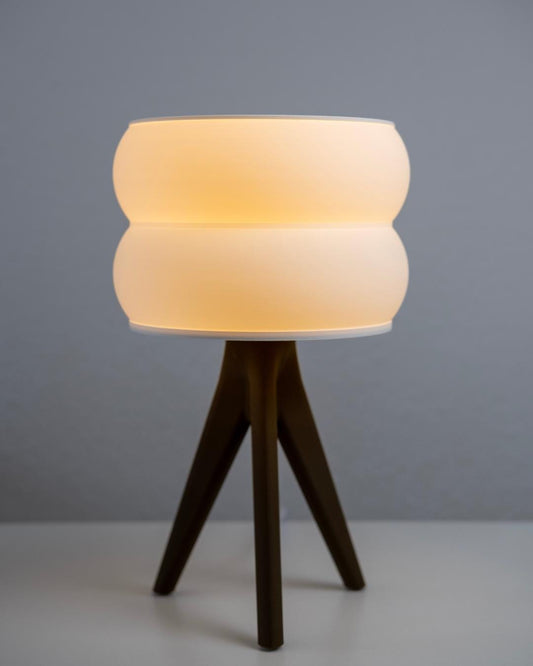 Modern geometric office lamp in PLA, 3D printed