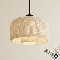 Drum Pendant Light, Mid-Century Mesh Shade, 30+ Colors, 5 Sizes — 3D Printed | LOLA