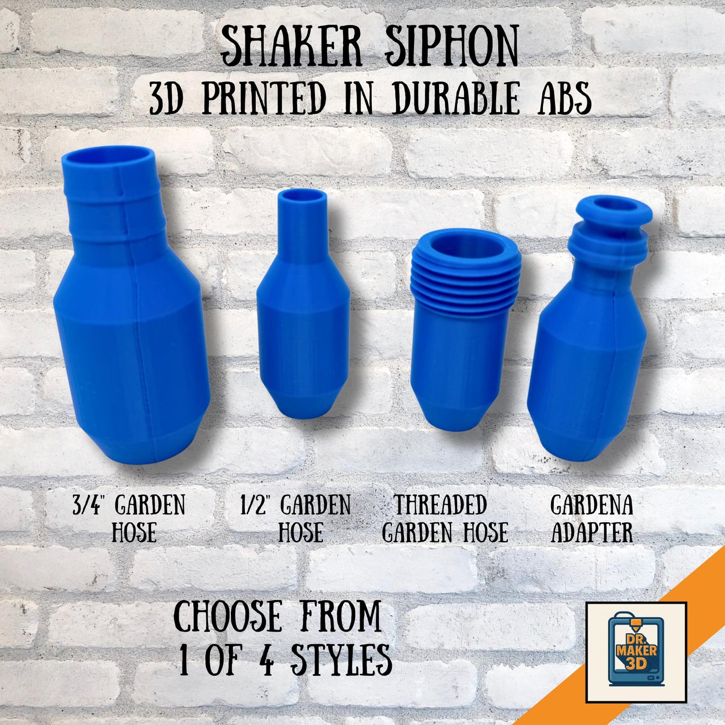 HYDRIP | Garden Siphon Tool - Easy Water Transfer Tool, Choice of Adapter and Color