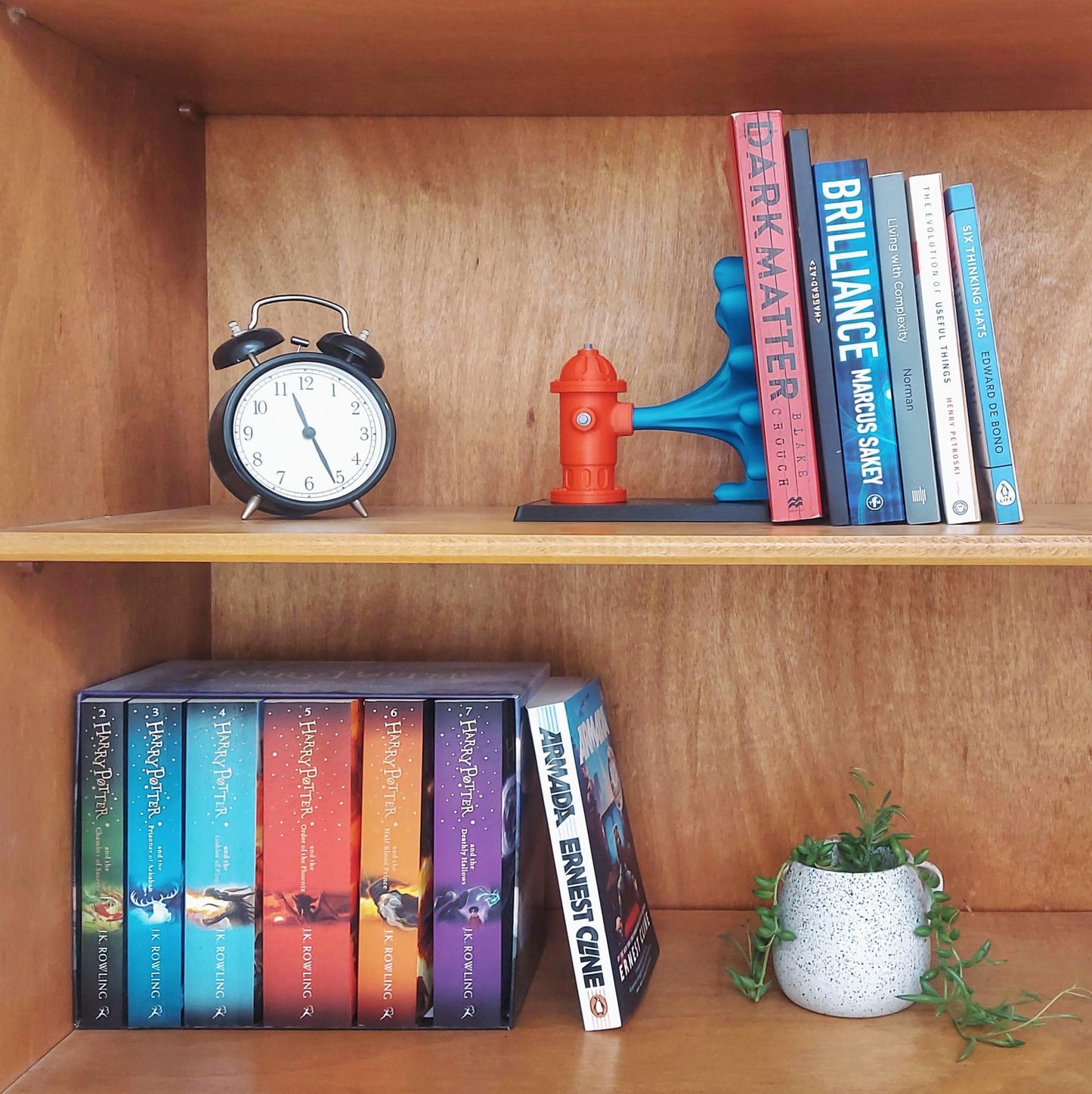 RED | Fire Hydrant Bookend - Custom Playful Bookshelf Decor, Choice of Color