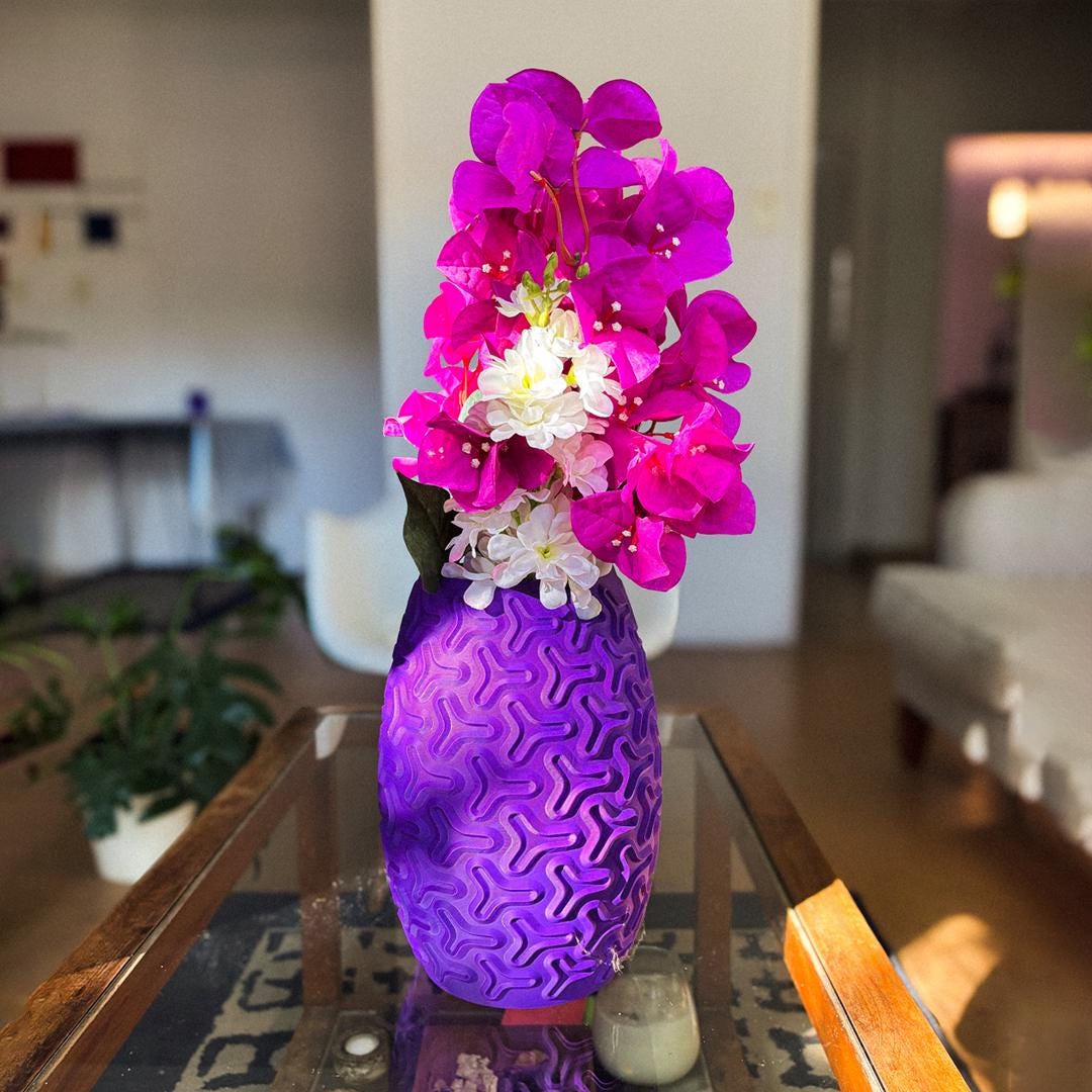 TREFOIL | Flower Vase Modern Geometric Vase – Minimalist Floral Display, Unique Home Decor Table Centerpiece