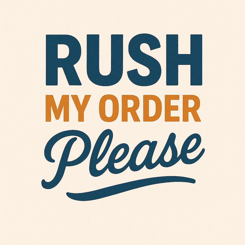 ZIPPY | Rush Order Processing Upgrade, 24 Hour Production for Expedited Handmade Service & Faster Shipping