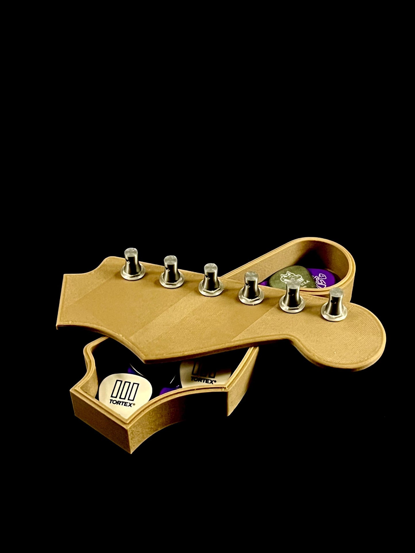 FENDRIX | Fender Headstock Guitar Pick Box - Custom Musical Organizer, Choice of Size and Color