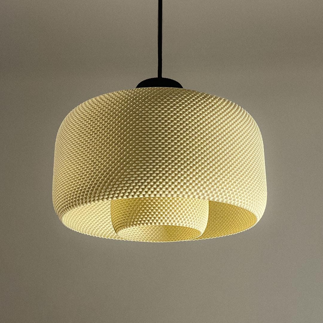 LOLA | Mid Century Modern Hanging Light - Custom Chandelier Lampshade, Choice of Size and Colors