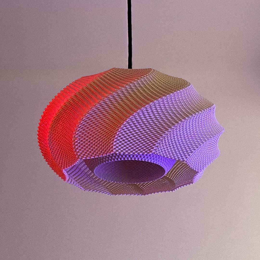 OFELIA | Modern Pendant Light - Custom Boho Chandelier Lampshade, Choice of Size and Colors