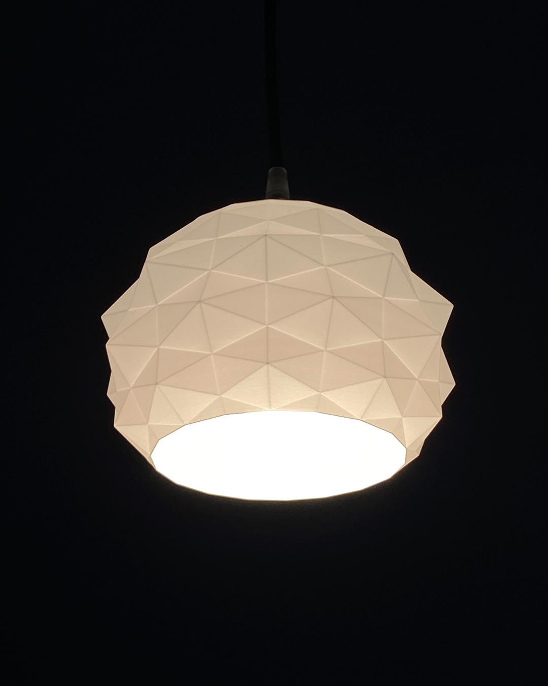 POLY | Modern Pendant Lampshade - Custom Mid Century Ceiling Light, Choice of Size and Color