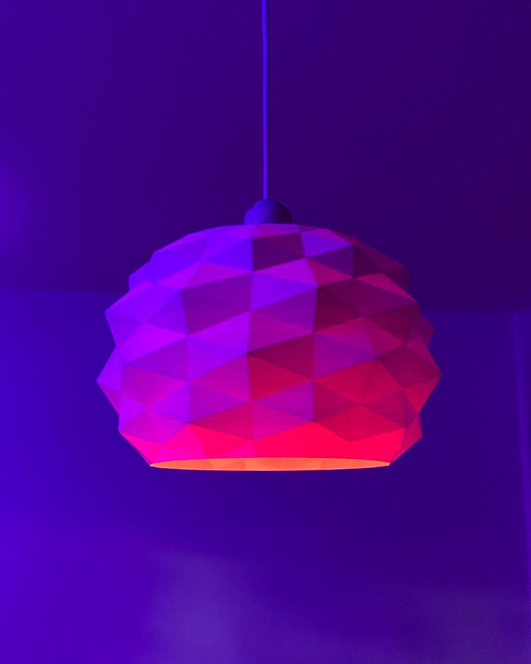 POLY | Modern Pendant Lampshade - Custom Mid Century Ceiling Light, Choice of Size and Color