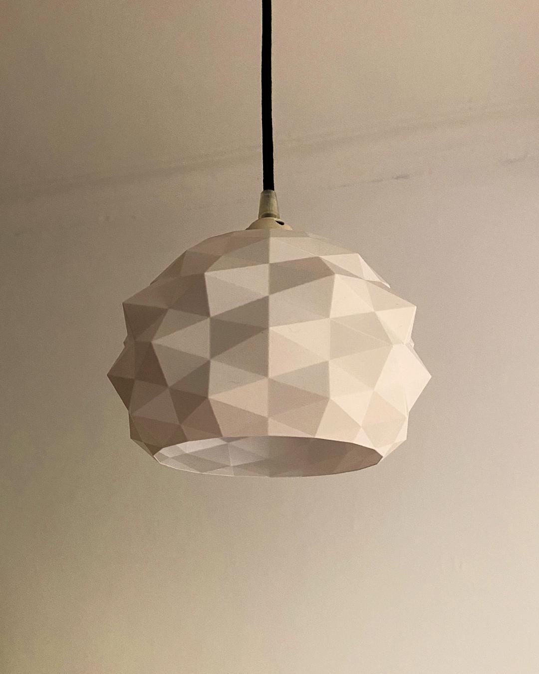 POLY | Modern Pendant Lampshade - Custom Mid Century Ceiling Light, Choice of Size and Color