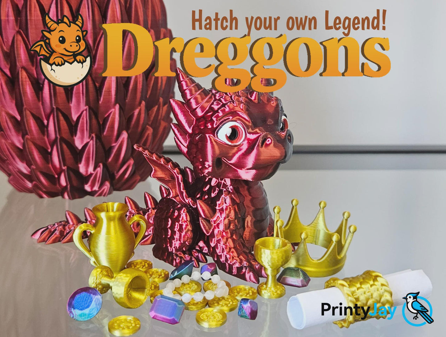 DREGGON | Dragon Egg Surprise Toy - Collectible Fantasy Creature, Choice of Color