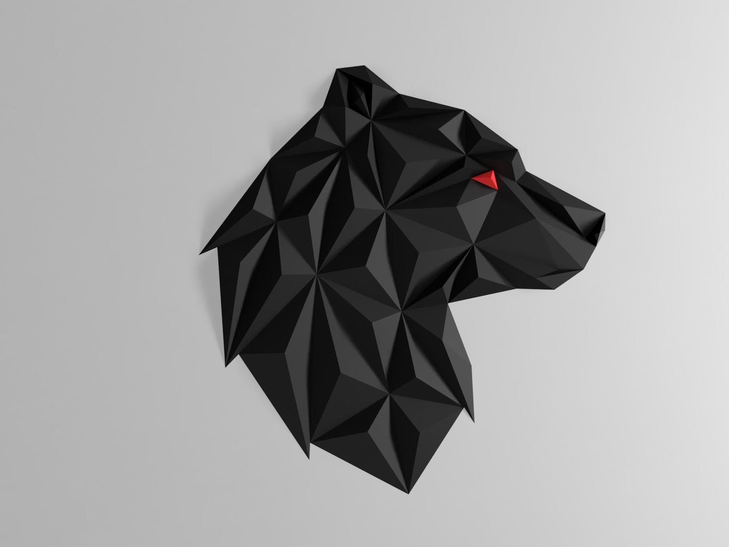 GRIZZLY | Geometric Bear Head Wall Art - Polygon Faux Taxidermy, Choice of Colors