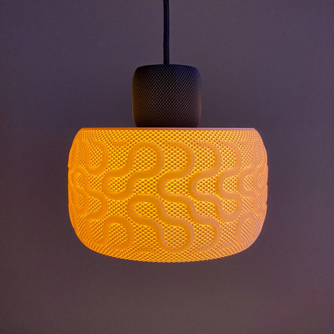 SEAMLESS | Mid Century Modern Chandelier - Custom Bohemian Hanging Lampshade, Choice of Size and Colors