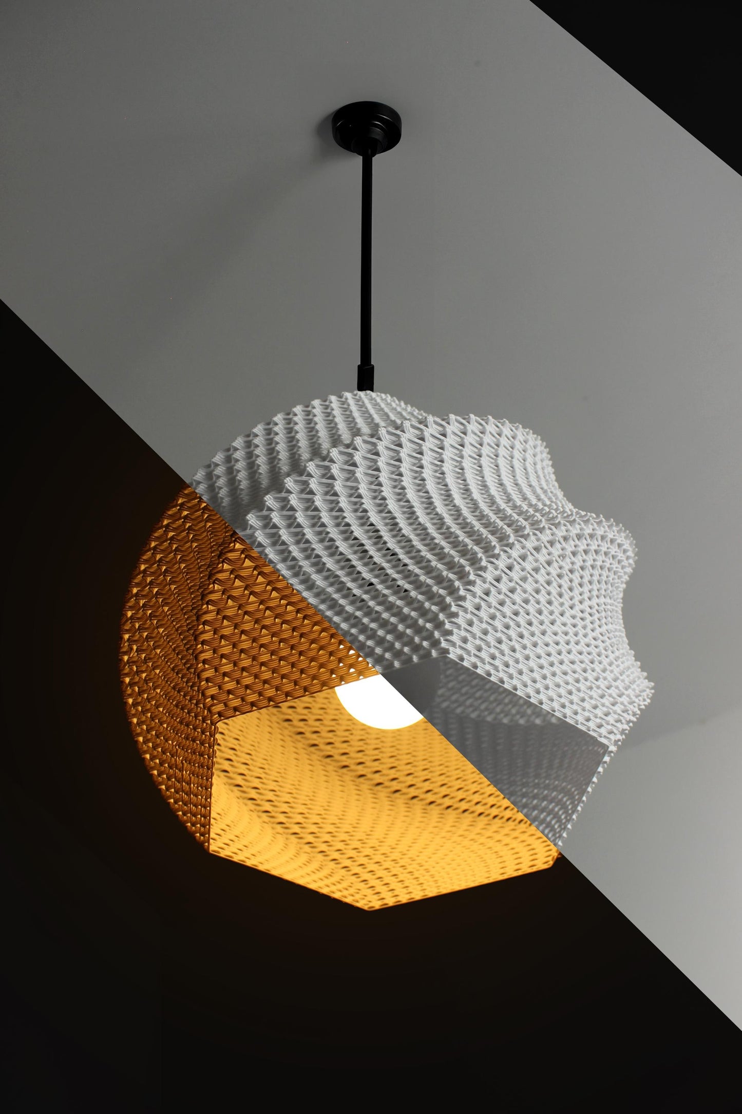 SOFIA | Boho Pendant Light Shade - Mid-Century Modern Hanging Lamp, Choice of Size and Colors