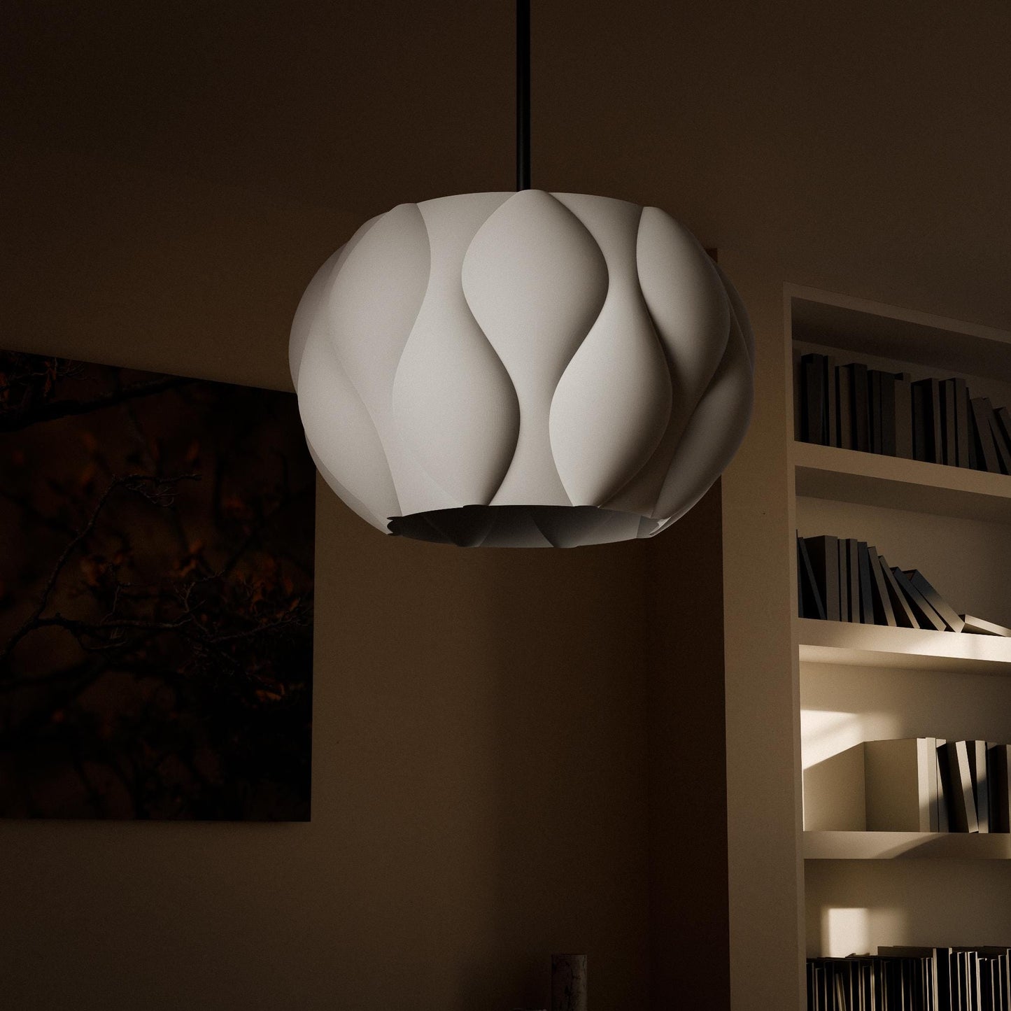 ECLIPSE | Modern Pendant Light Shade - Custom Boho Hanging Lampshade, Choice of Sizes and Colors