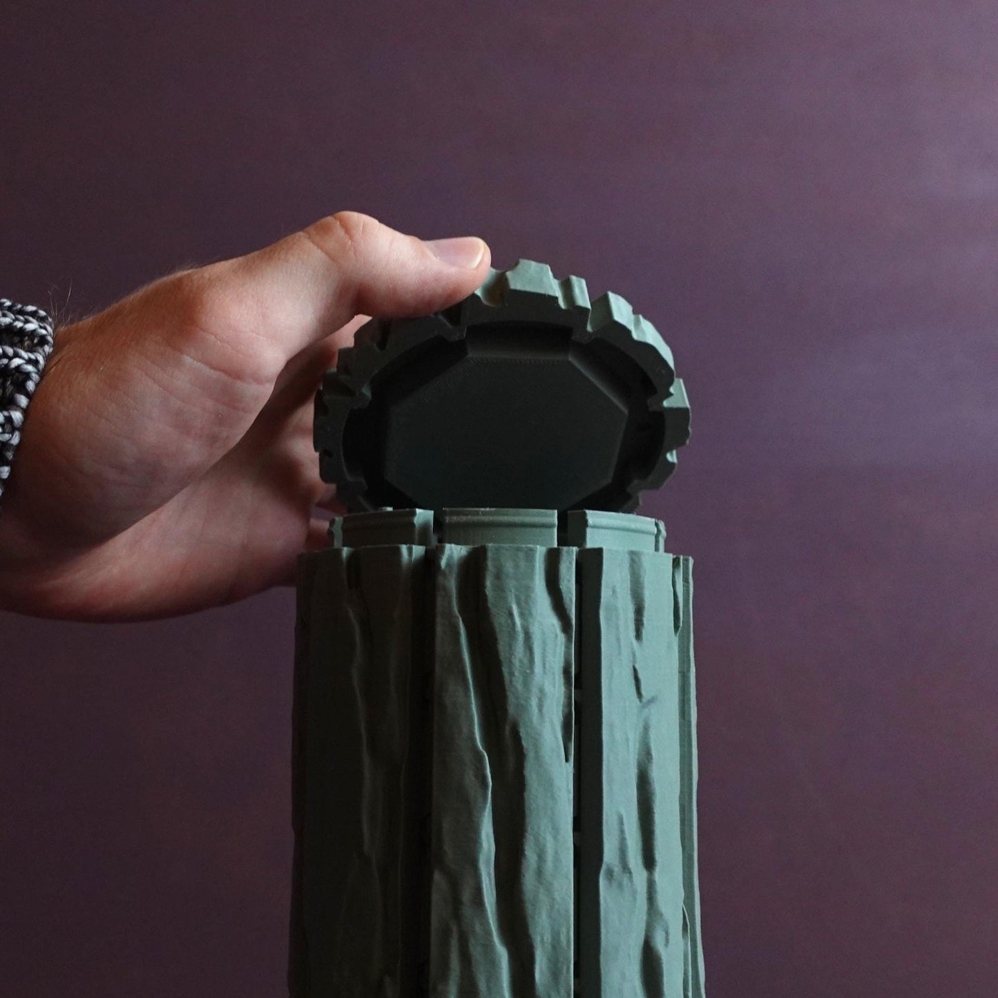 SPORE | Custom Magnetic Mushroom Chess Set with Pine Log Storage, Choice of Colors