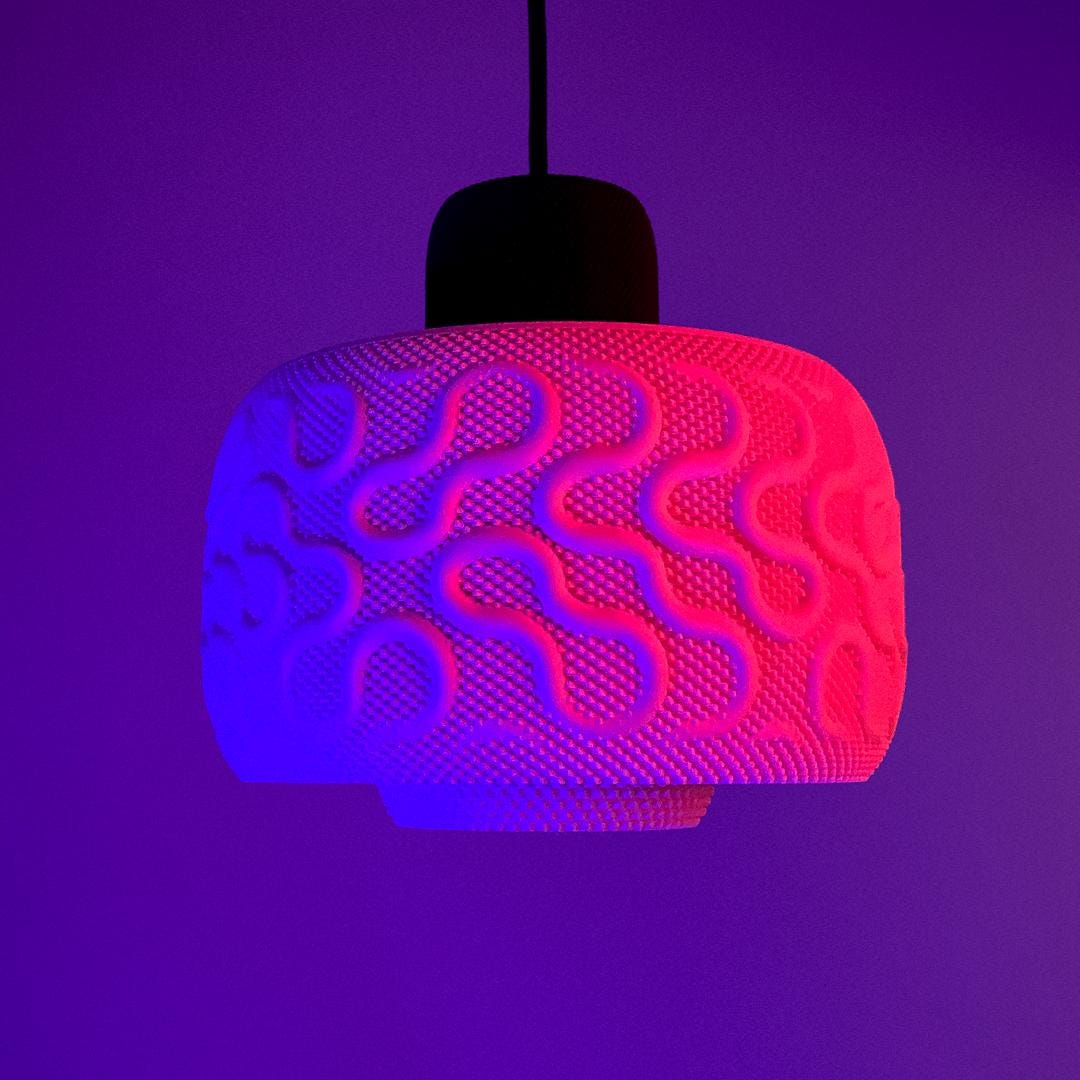 SEAMLESS | Mid Century Modern Chandelier - Custom Bohemian Hanging Lampshade, Choice of Size and Colors