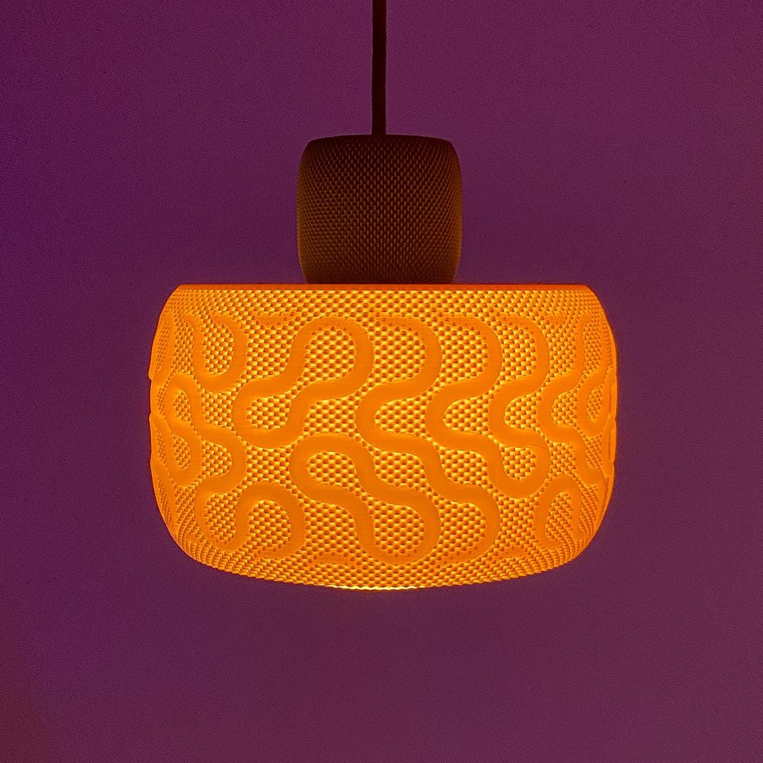 SEAMLESS | Mid Century Modern Chandelier - Custom Bohemian Hanging Lampshade, Choice of Size and Colors
