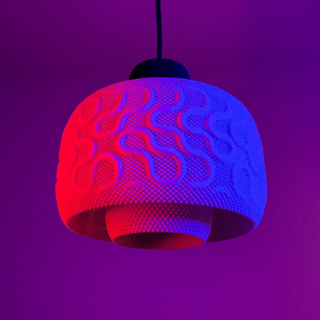 SEAMLESS | Mid Century Modern Chandelier - Custom Bohemian Hanging Lampshade, Choice of Size and Colors