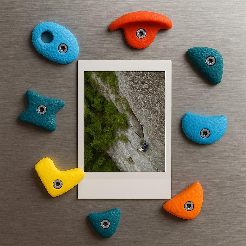 GRIPZ | Bouldering Fridge Magnets - Mini Rock Climbing Holds, Choice of Colors