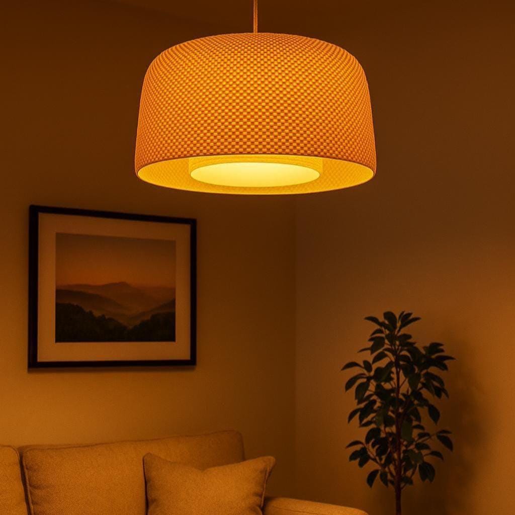 LOLA | Mid Century Modern Hanging Light - Custom Chandelier Lampshade, Choice of Size and Colors