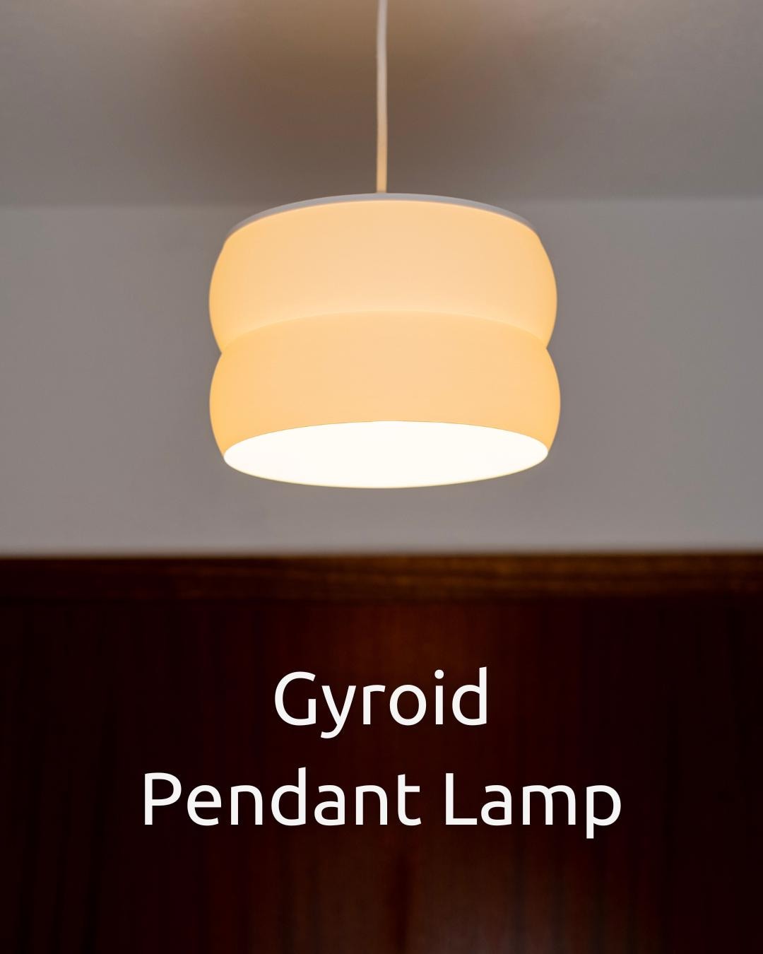 GYROID | Geometric Lampshade - Custom Modern Pendant Light, Choice of Size and Colors
