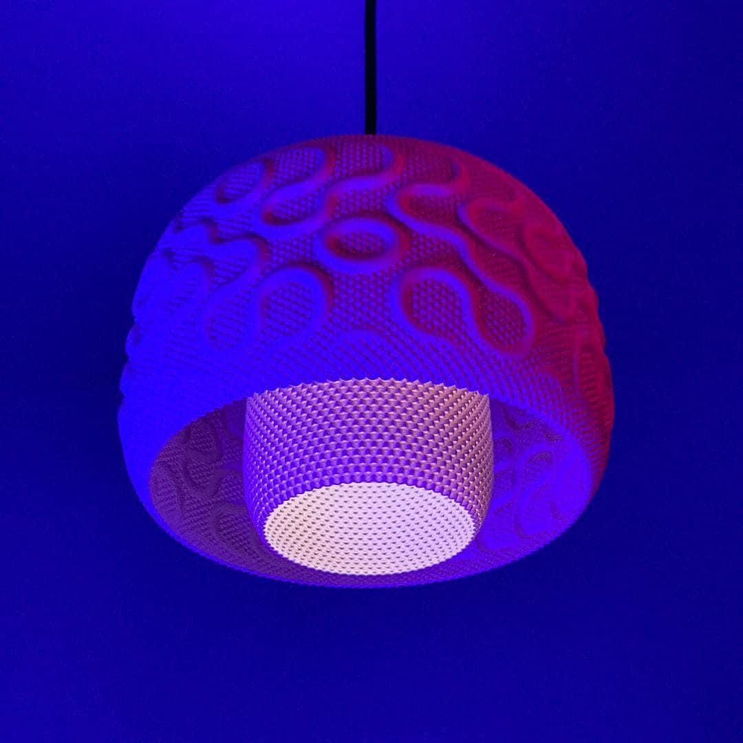 SEAMLESS | Mid Century Modern Chandelier - Custom Bohemian Hanging Lampshade, Choice of Size and Colors