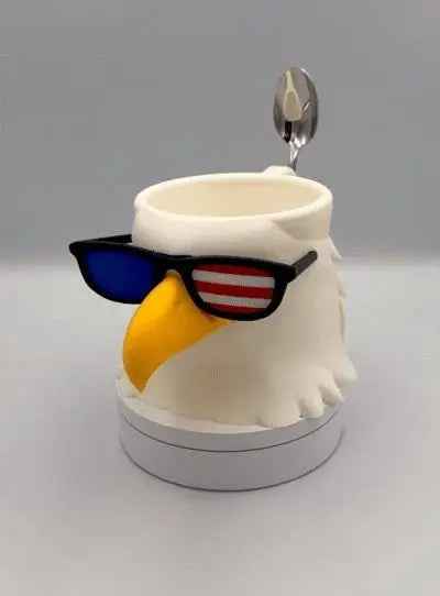 SCOOP250 | 3D Printed Bald Eagle Ice Cream Bowl, Patriotic America 250 Decor Gift USA