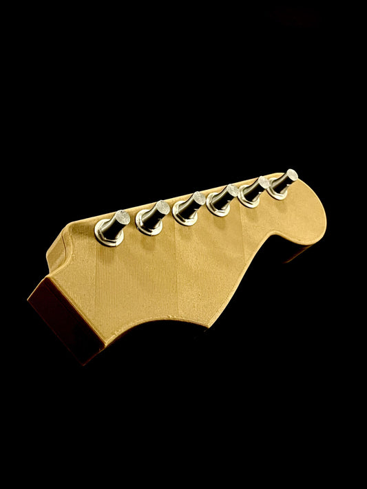 Guitar pick holder with tuning pegs, 3D printed