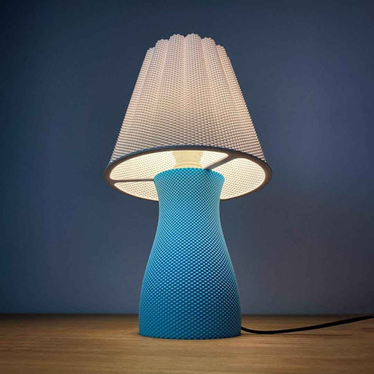 CARMEN | 3D Printed Mesh Table Lamp, Minimalist Boho Bedside Light, Modern Bedroom Desk Lamp