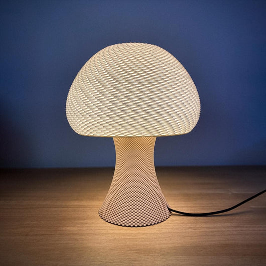 3D printed woven table lamp, modern boho bedside light