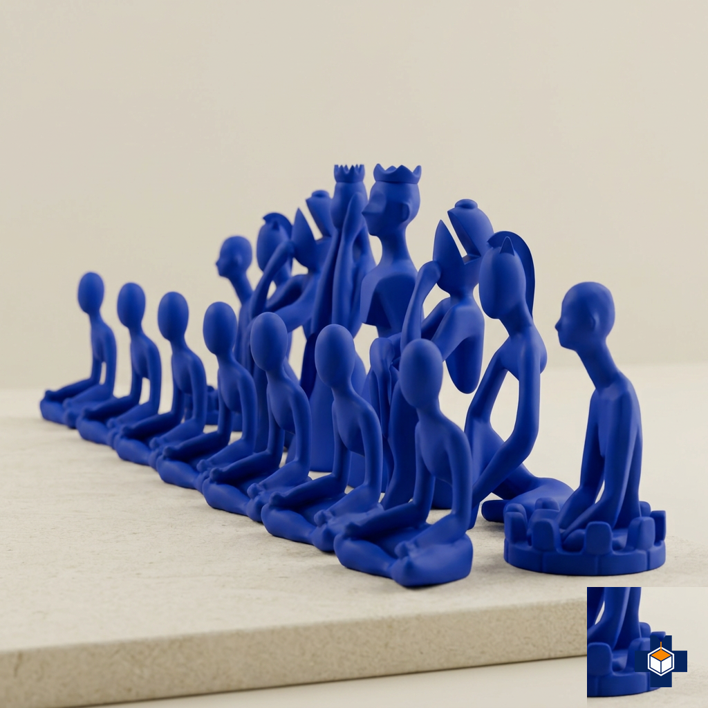 ANONYMOUS chess pieces in multiple colors