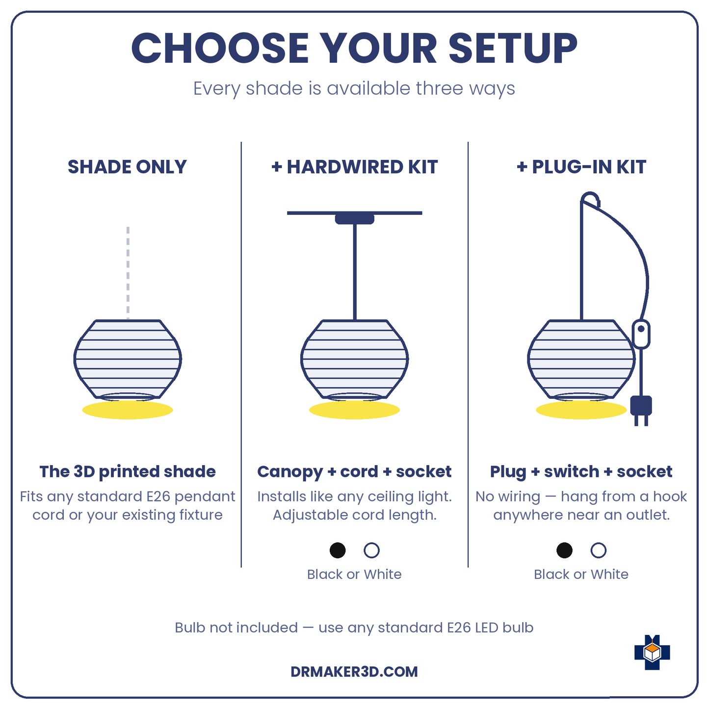 BETTY pendant setup options
