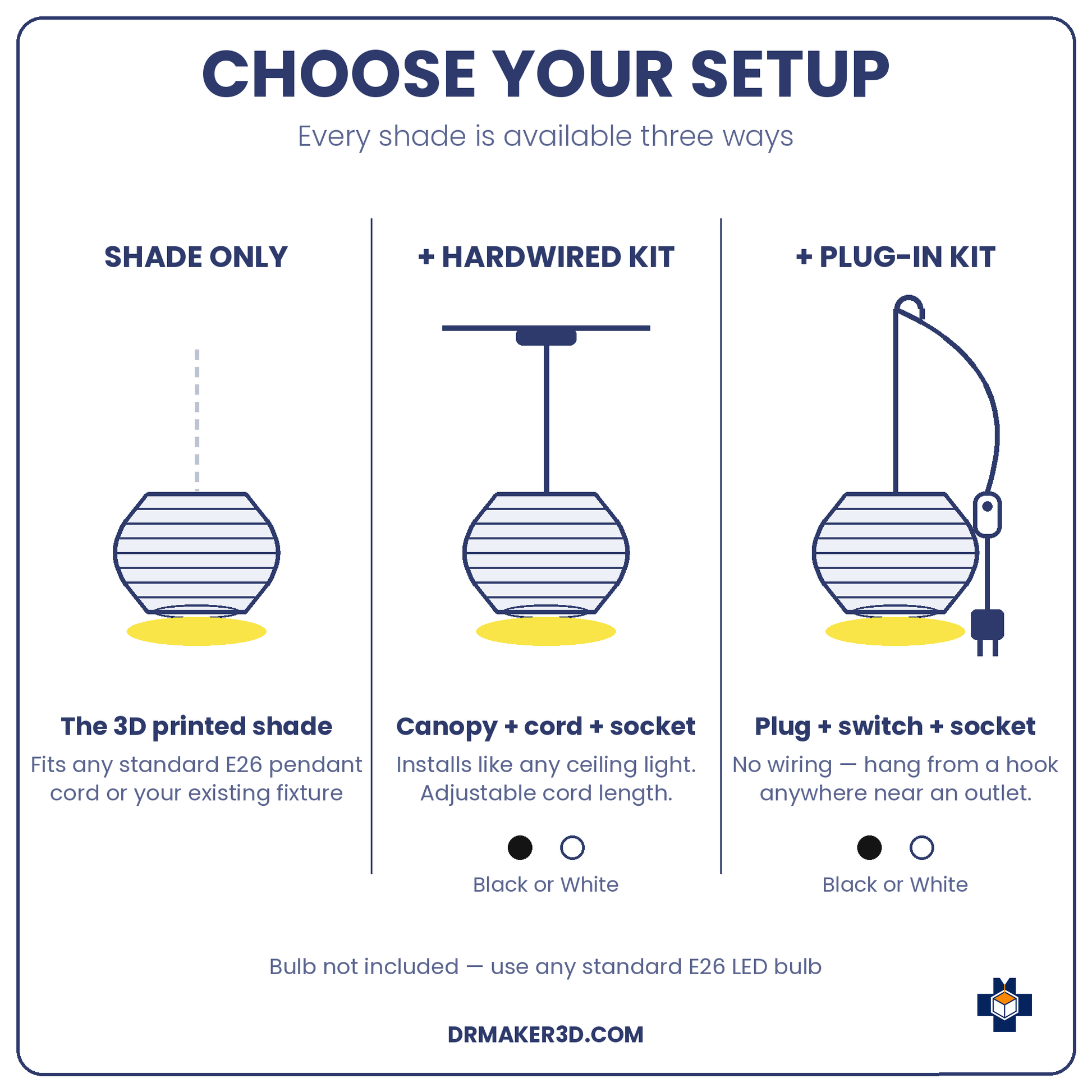 BETTY pendant setup options