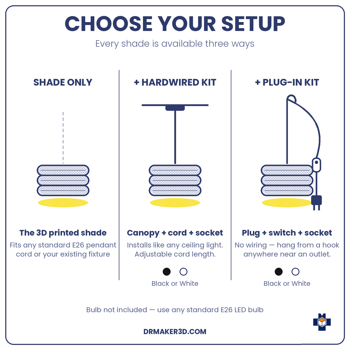 CLARA pendant setup options