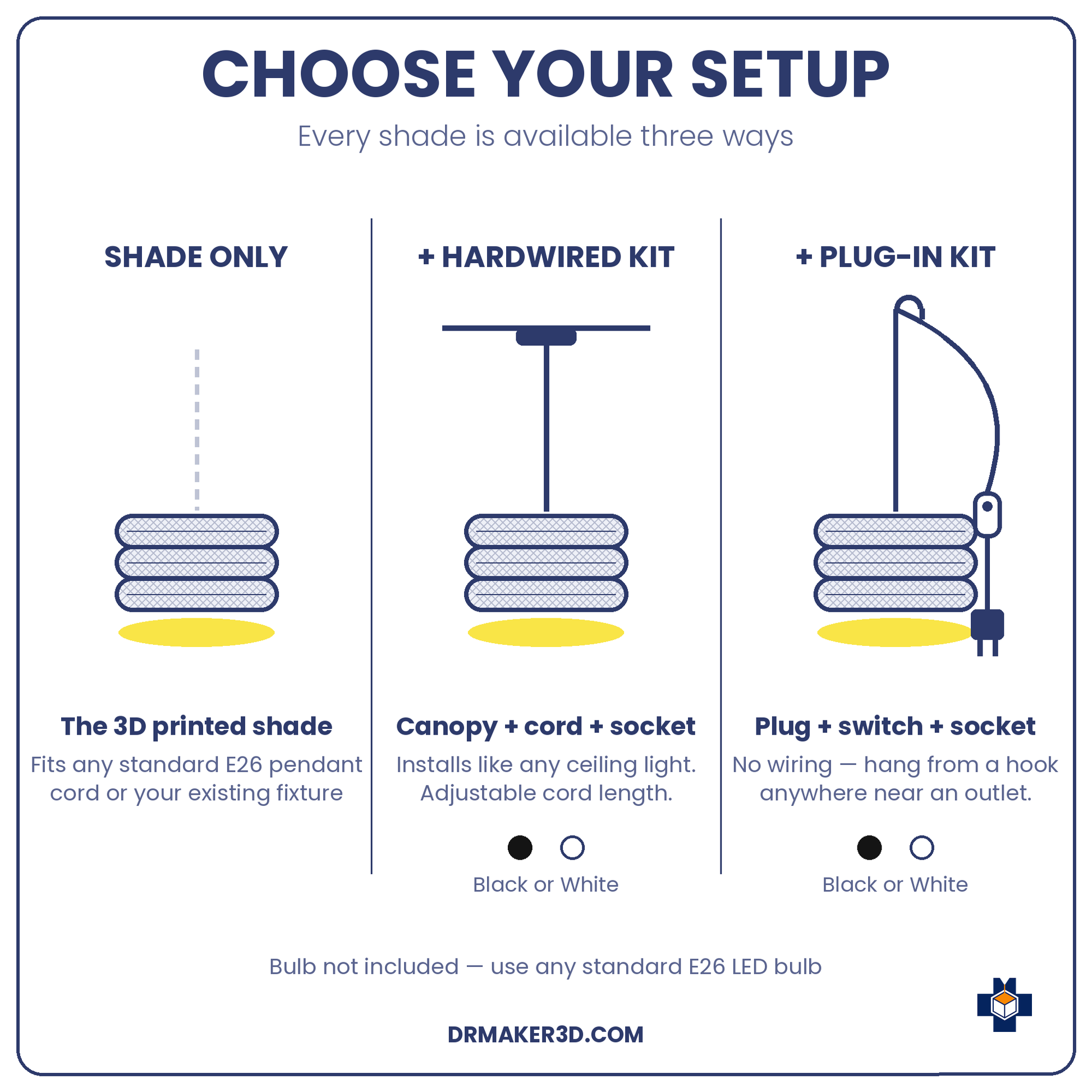 CLARA pendant setup options