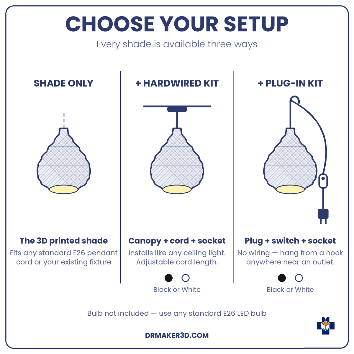 CORA pendant setup options