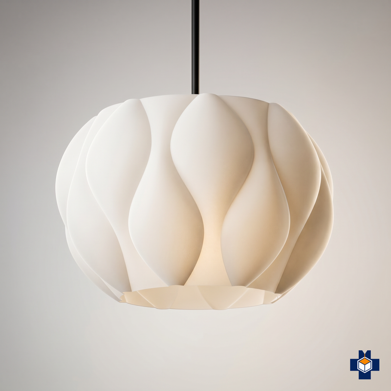ECLIPSE geometric pendant light, angled view