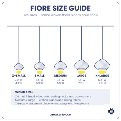 FIORE pendant size guide