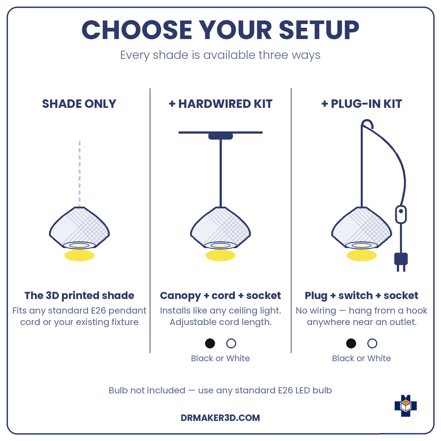 FIORE pendant setup options