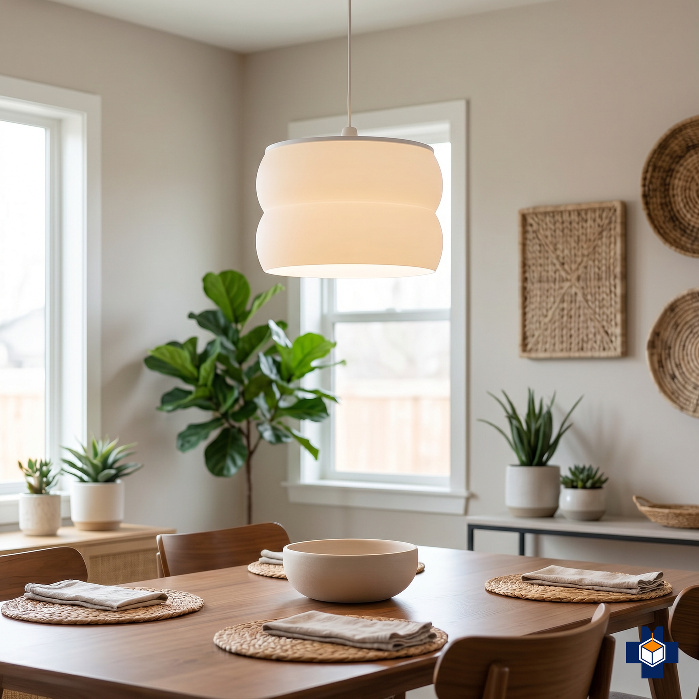 GYROID pendant light over a dining table