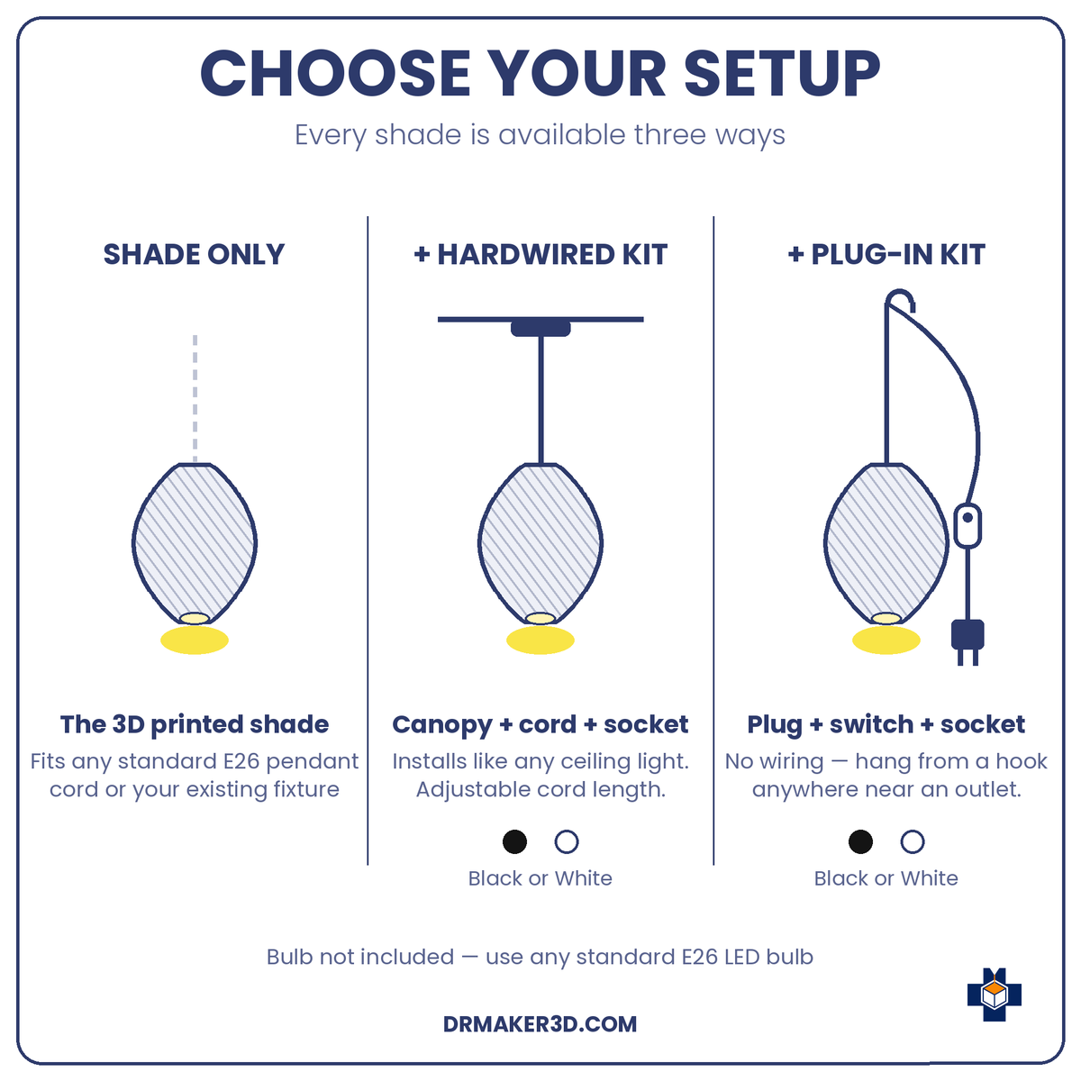 JOSEFINA pendant setup options