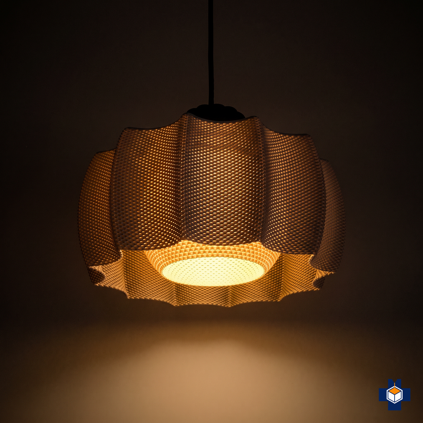 KARA pendant glowing with a soft even glare-free glow at night