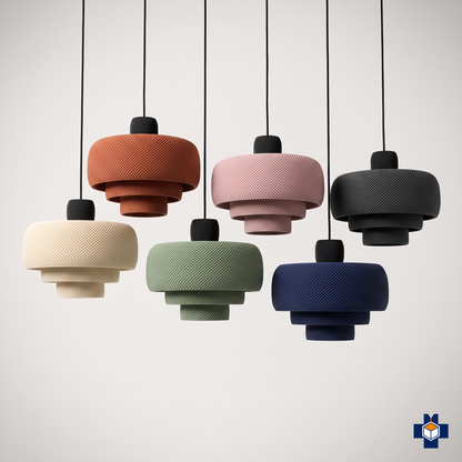 LUCIANA pendant shown in multiple colorways