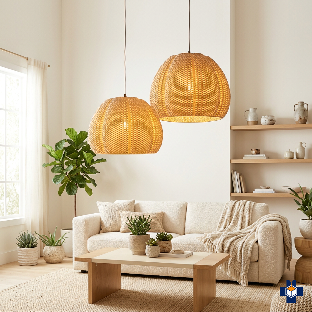 MARINA pendant in a living room