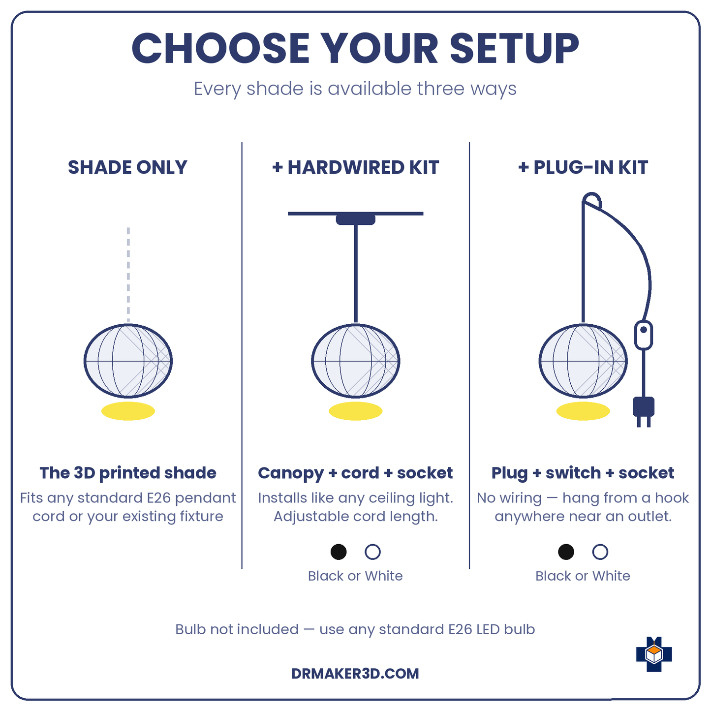 MARINA pendant setup options
