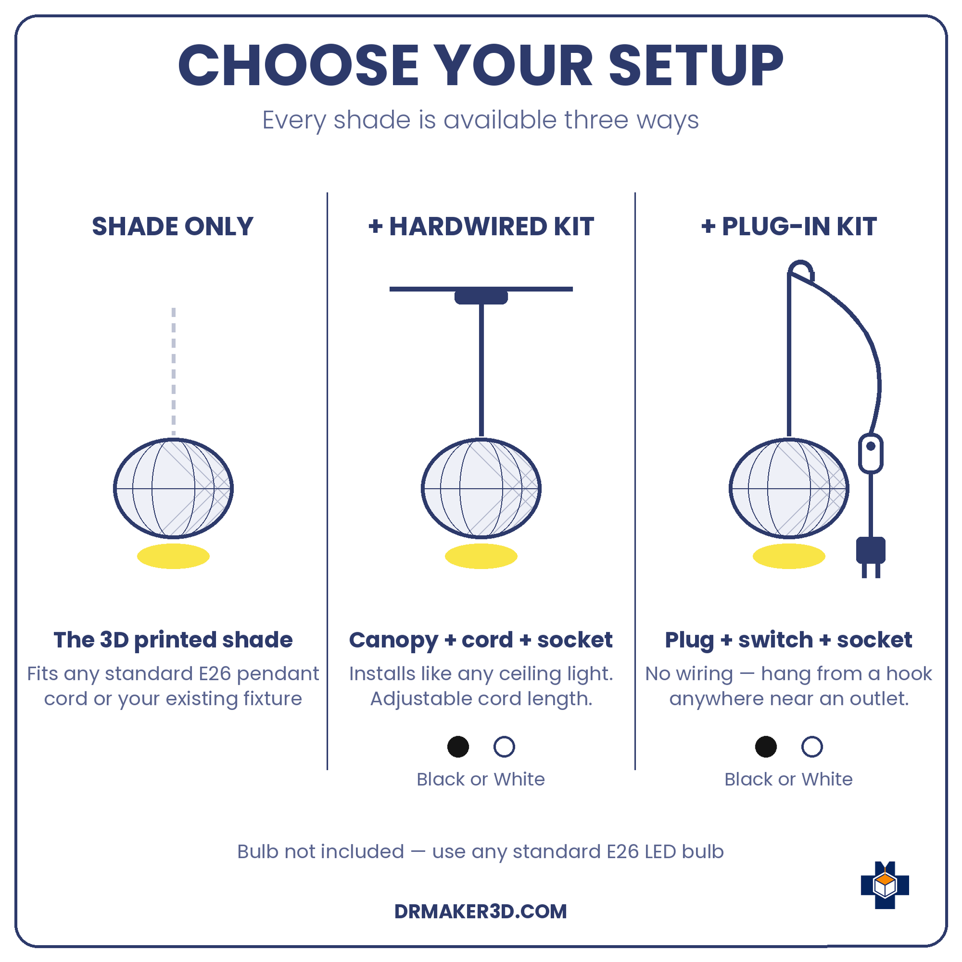MARINA pendant setup options