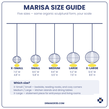 MARISA pendant size guide