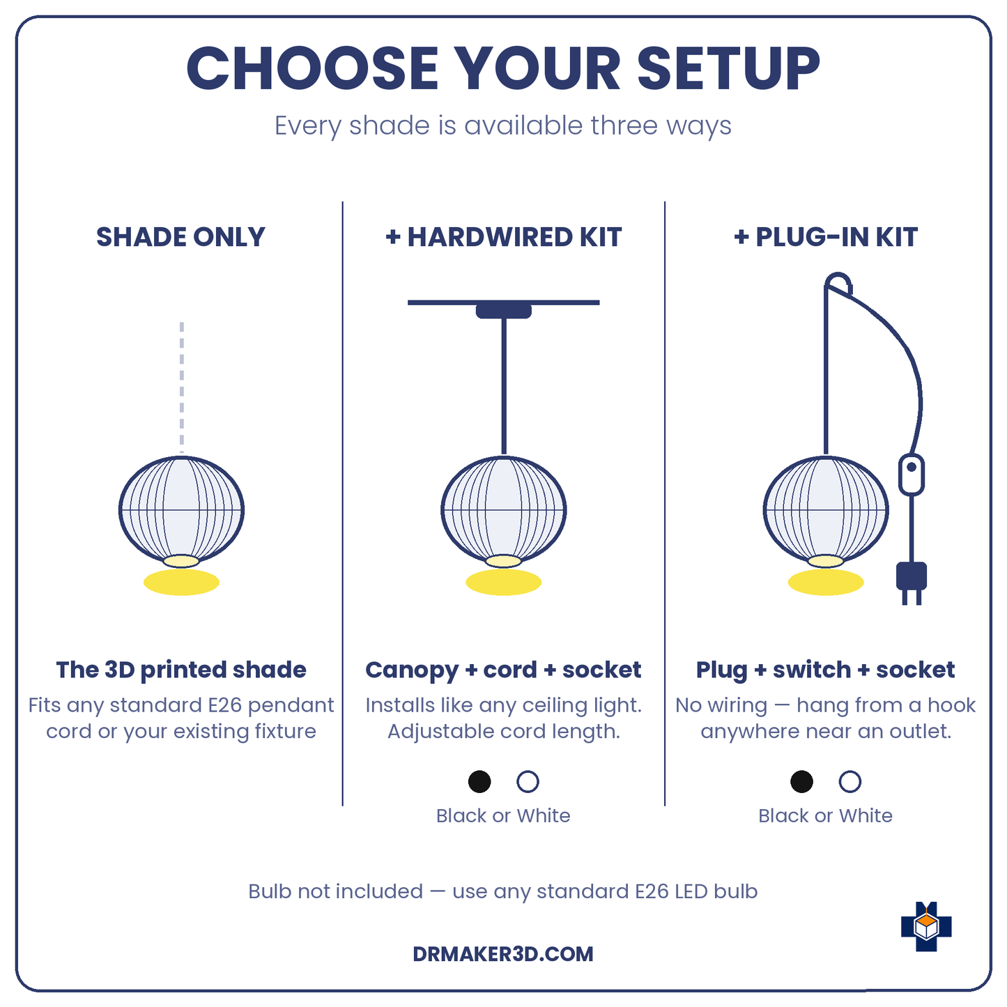 MARISA pendant setup options