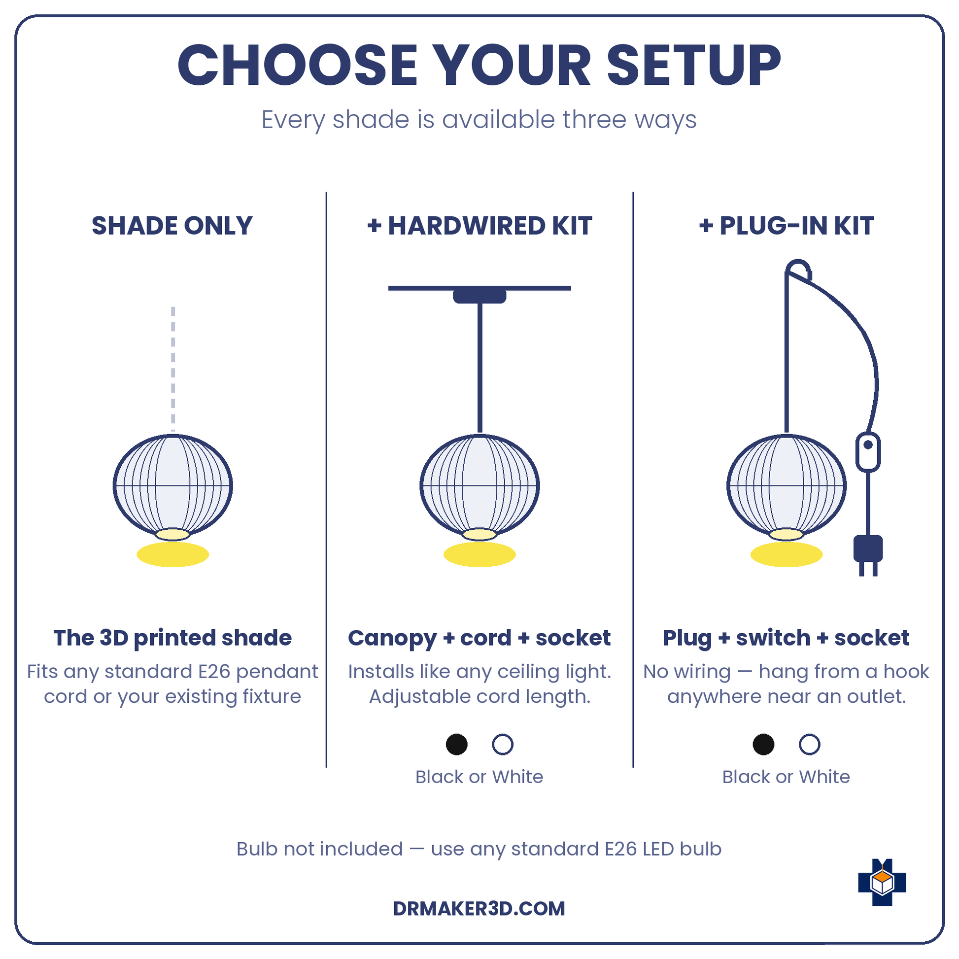 MARISA pendant setup options