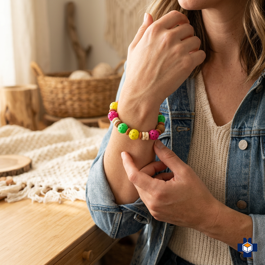 PICKLETS beads on a bracelet
