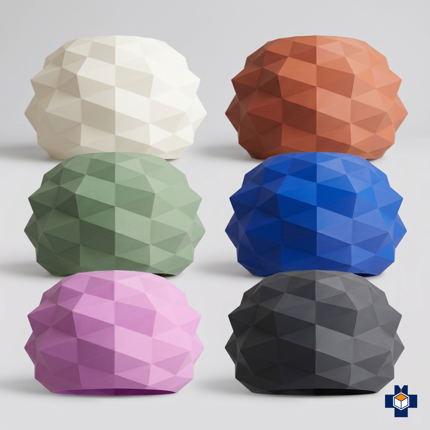 POLY faceted dome pendant light color variety